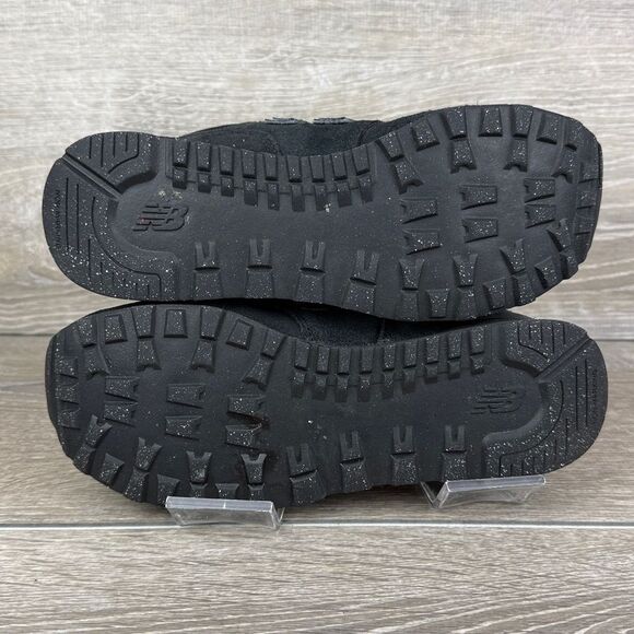 New Balance Classic 574 Little Boy Sz 3M Triple Black Low Top Lace Up Sneakers - Picture 8 of 11